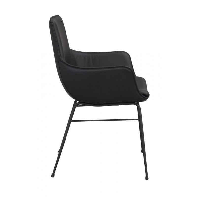 RO Lowell Fixed Arm Chair Black/Black